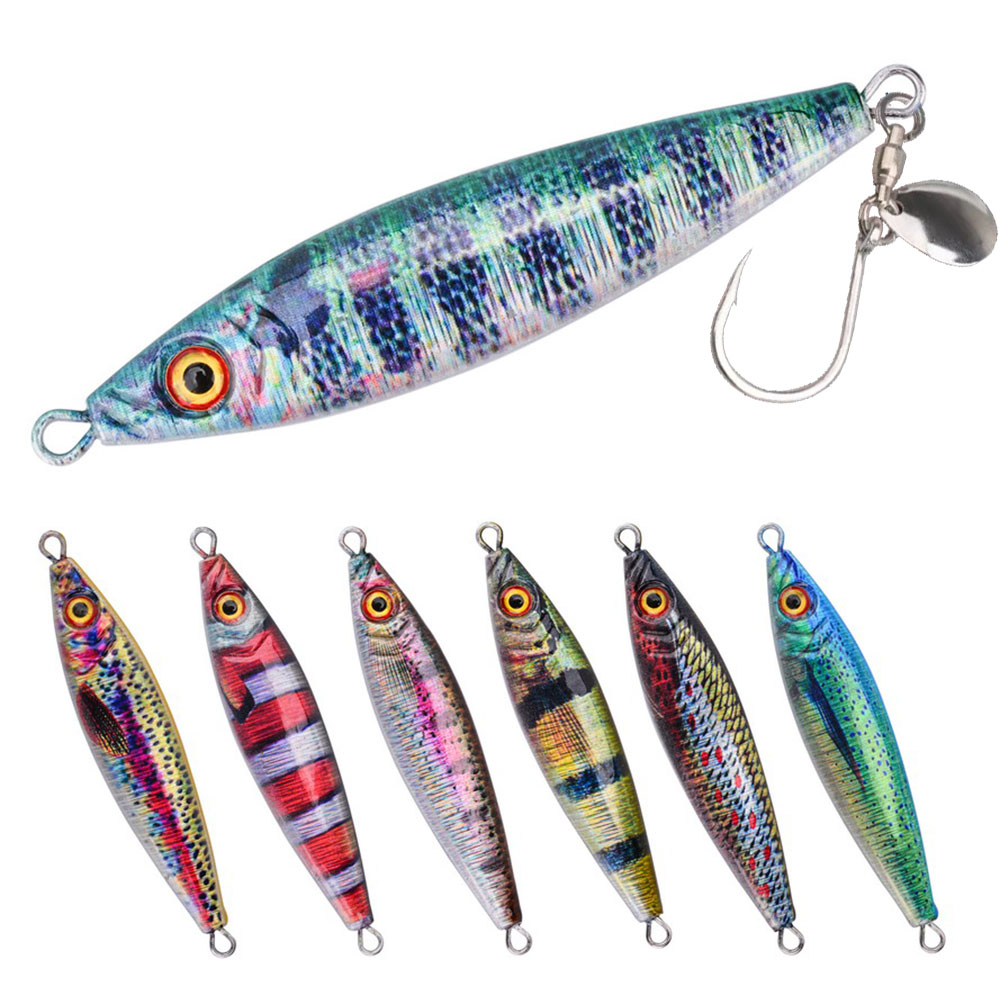Fishing Lure Blade Bait - Metalowa przynęta typu jig z wirującą